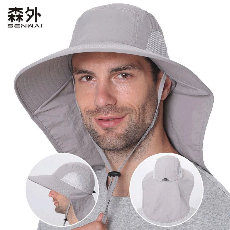 Breathable Water proof Sun Protection Bucket Hat For Men/Women with Integrated Neck Protection