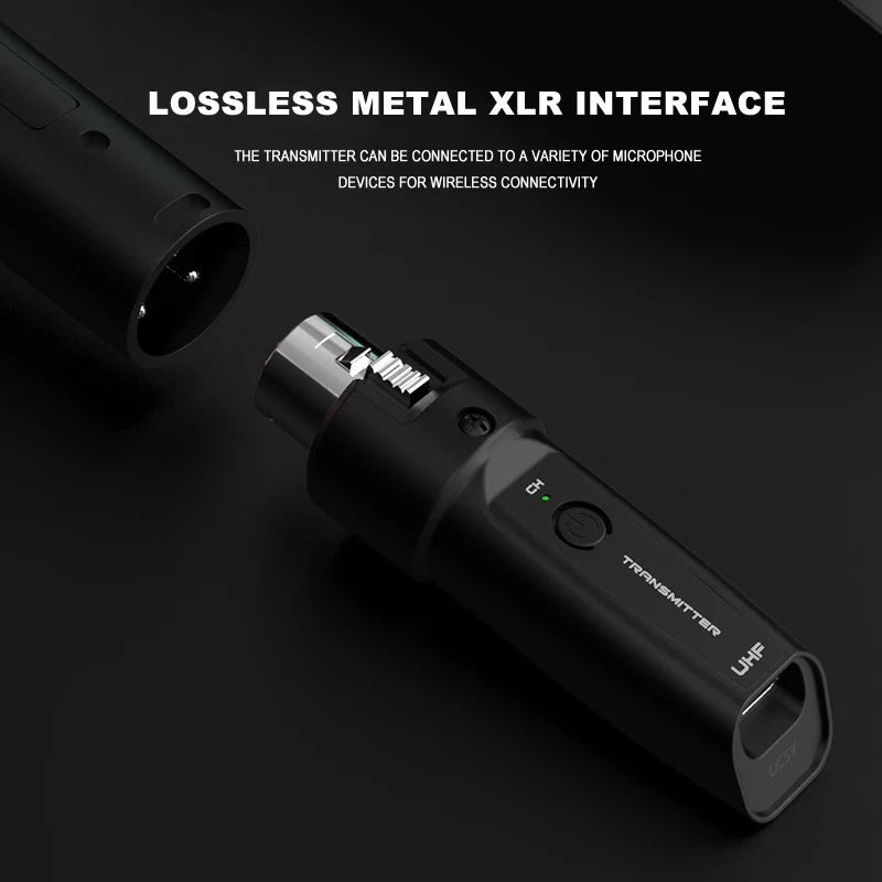 Wireless Microphone Converter XLR Transmitter and Receiver System