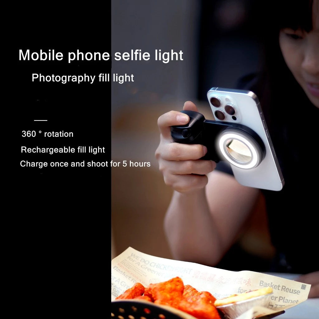 Wireless Mobile Phone Smart Magnetic Camera Handle with Fill Light