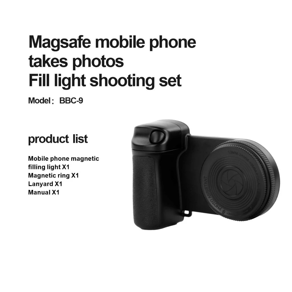 Wireless Mobile Phone Smart Magnetic Camera Handle with Fill Light