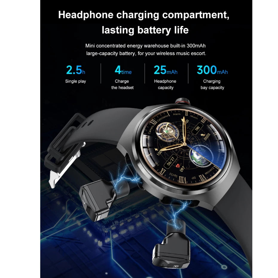 2 IN 1 - T92 Bluetooth Smart Watch TWS Headphones