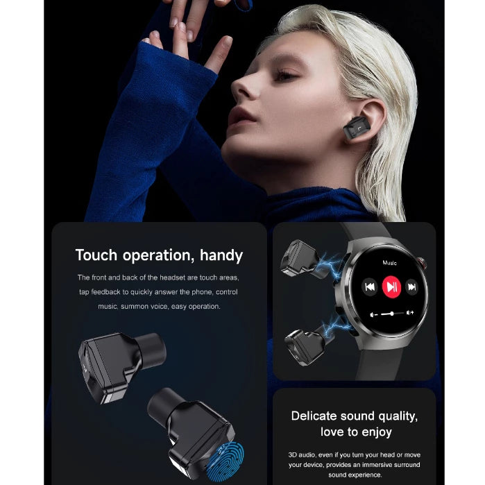 2 IN 1 - T92 Bluetooth Smart Watch TWS Headphones