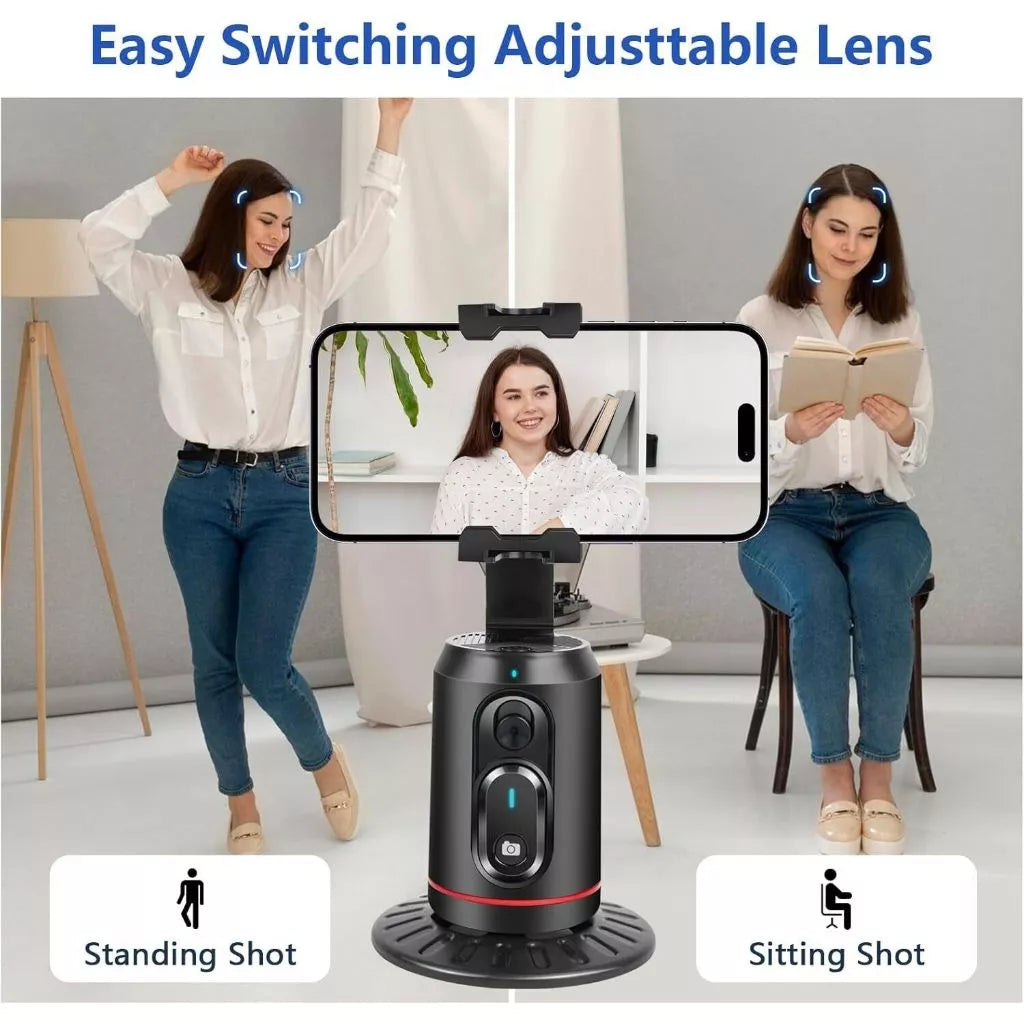 Auto Face Tracking Tripod 360° Rotating Gimbal Stabilizer Tripod