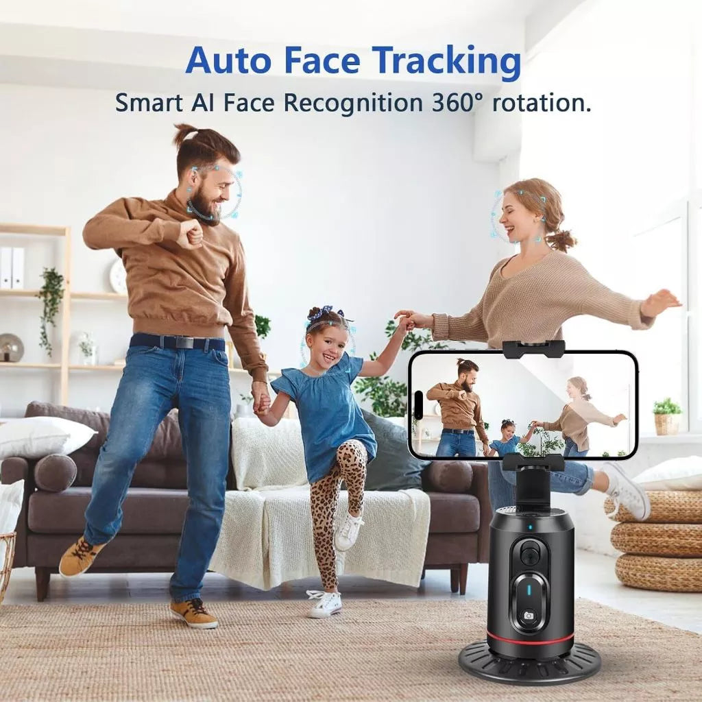 Auto Face Tracking Tripod 360° Rotating Gimbal Stabilizer Tripod