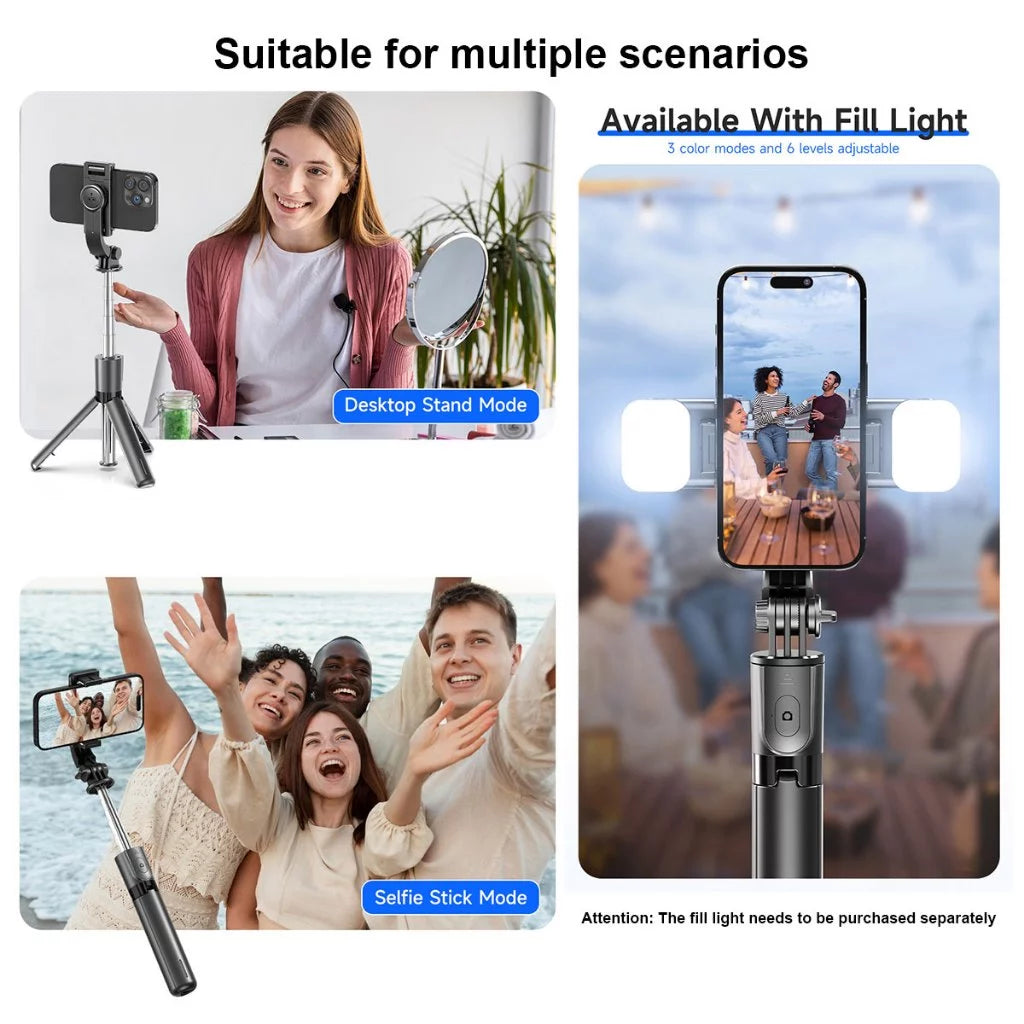 3 IN 1 Wireless Bluetooth Selfie Stick Tripod Monopod Stand Phone Holder With Remote Control
