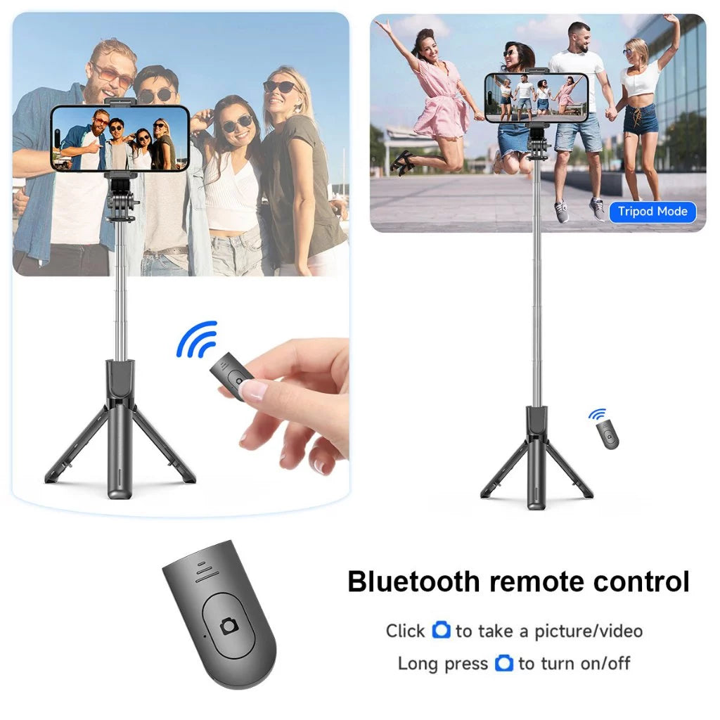 3 IN 1 Wireless Bluetooth Selfie Stick Tripod Monopod Stand Phone Holder With Remote Control