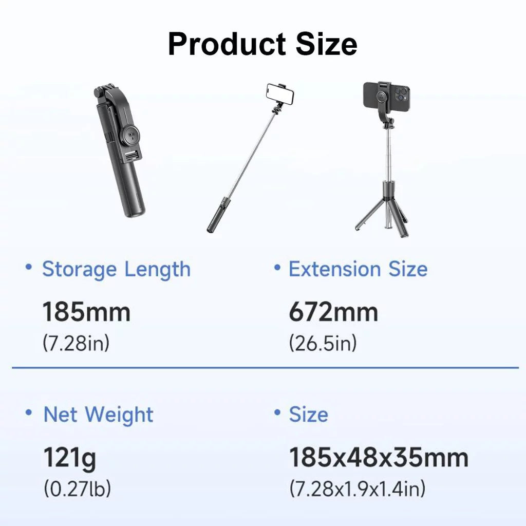 3 IN 1 Wireless Bluetooth Selfie Stick Tripod Monopod Stand Phone Holder With Remote Control