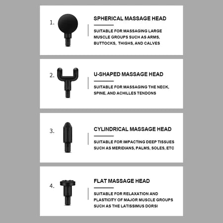 Portable 4 Heads Massager Professional Muscle Relaxation