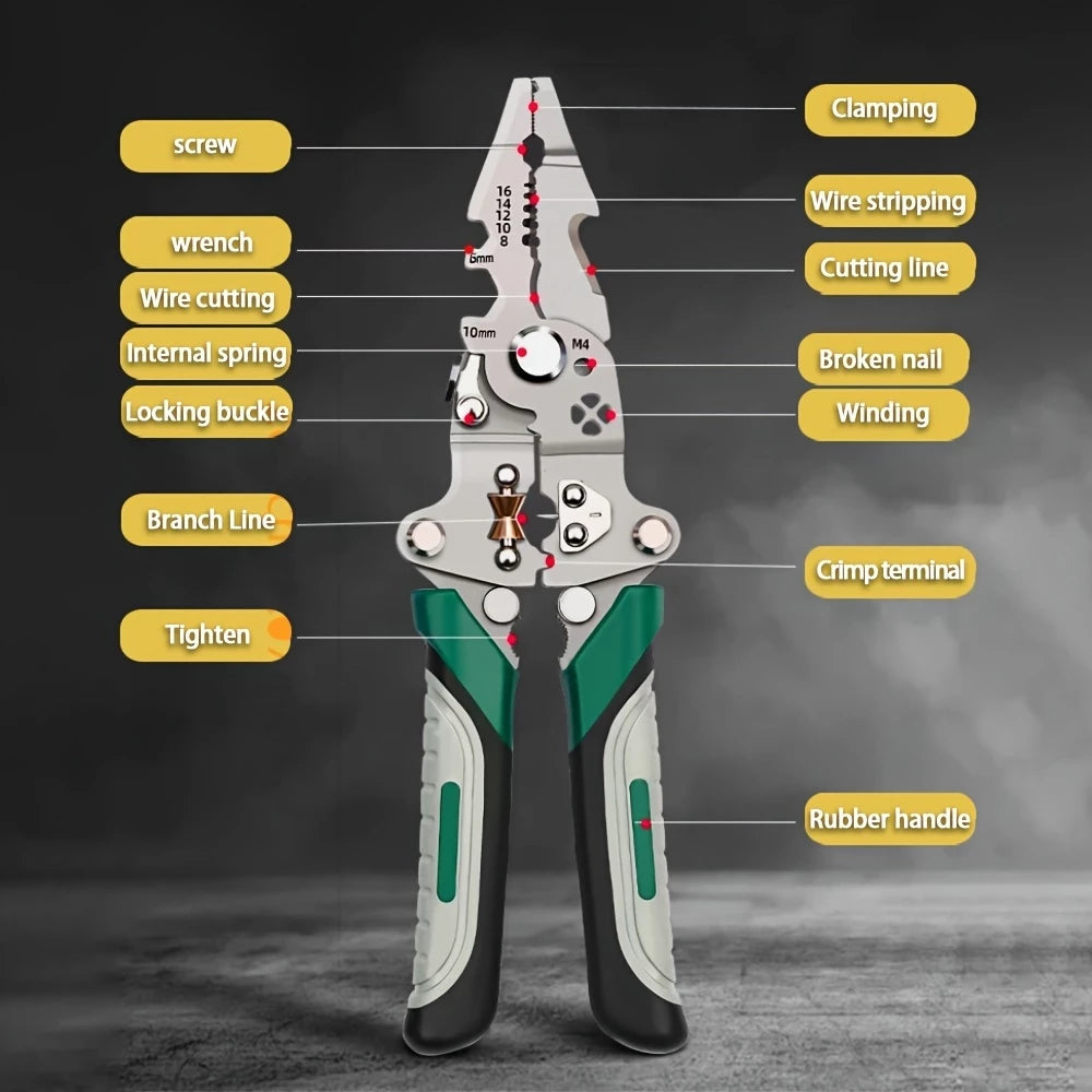 18 In 1 Foldable Pliers Wire Stripper