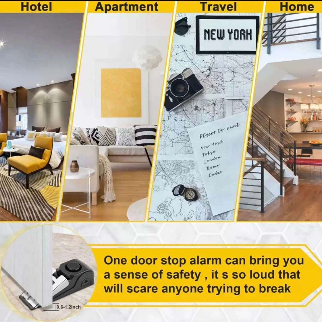 Metal Door Stop Alarm Safety Alert