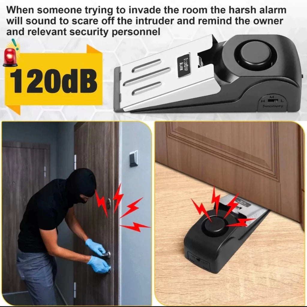 Metal Door Stop Alarm Safety Alert