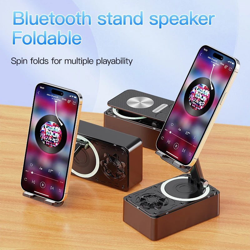 3-in-1 Bluetooth Wireless Speaker Phone Power Bank & 360 degree Foldable Phone Stand