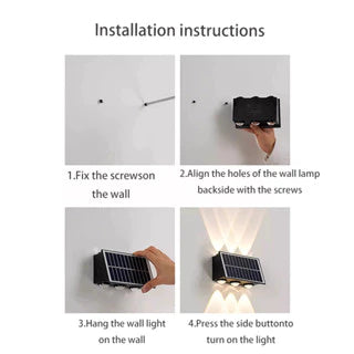 Solar Wall Lights Outdoor Solar Fence Lights Solar Powered Solar Outdoor Lights Waterproof