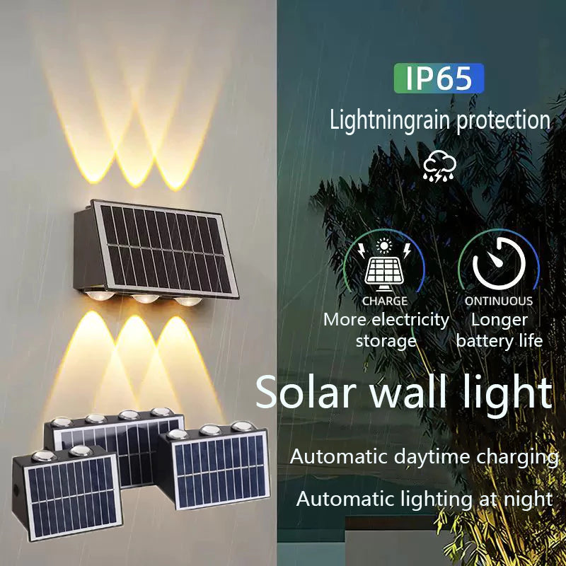 Solar Wall Lights Outdoor Solar Fence Lights Solar Powered Solar Outdoor Lights Waterproof