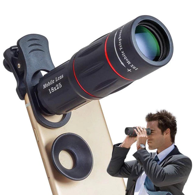 Universal 18x25 Monocular Zoom HD Optical Cell Phone Lens