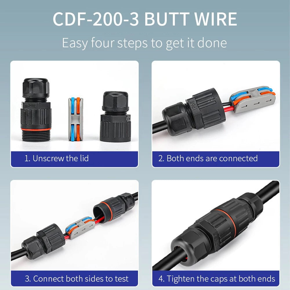Waterproof Connector Electrical Wire Cable