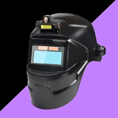2-IN-1 Auto Darkening Welding Mask Solar Powered Real Color + Rechargeable Flashlight