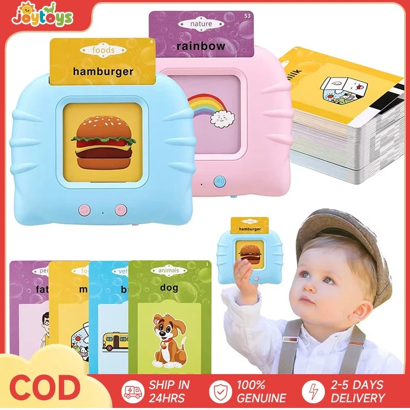 112 Cards Portable Flash Card Reader Early Education Pronunciation Oral learning Card Machine Kids Educational
