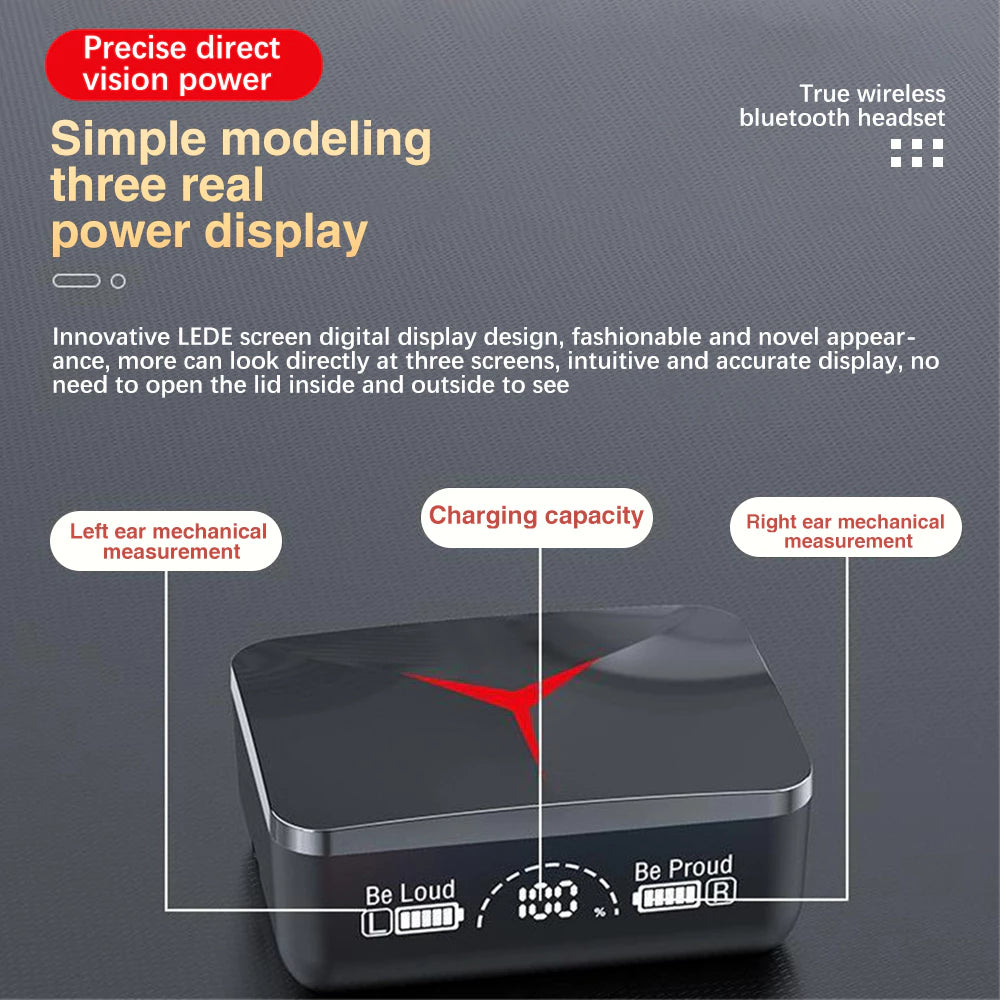 Bluetooth Earphone M90 With LED Power Display Power Bank