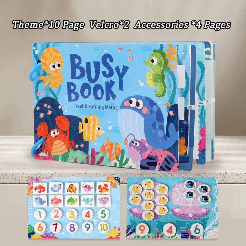 Baby Busy Book – Montessori Quiet Book for Early Learning & Toddler Activities