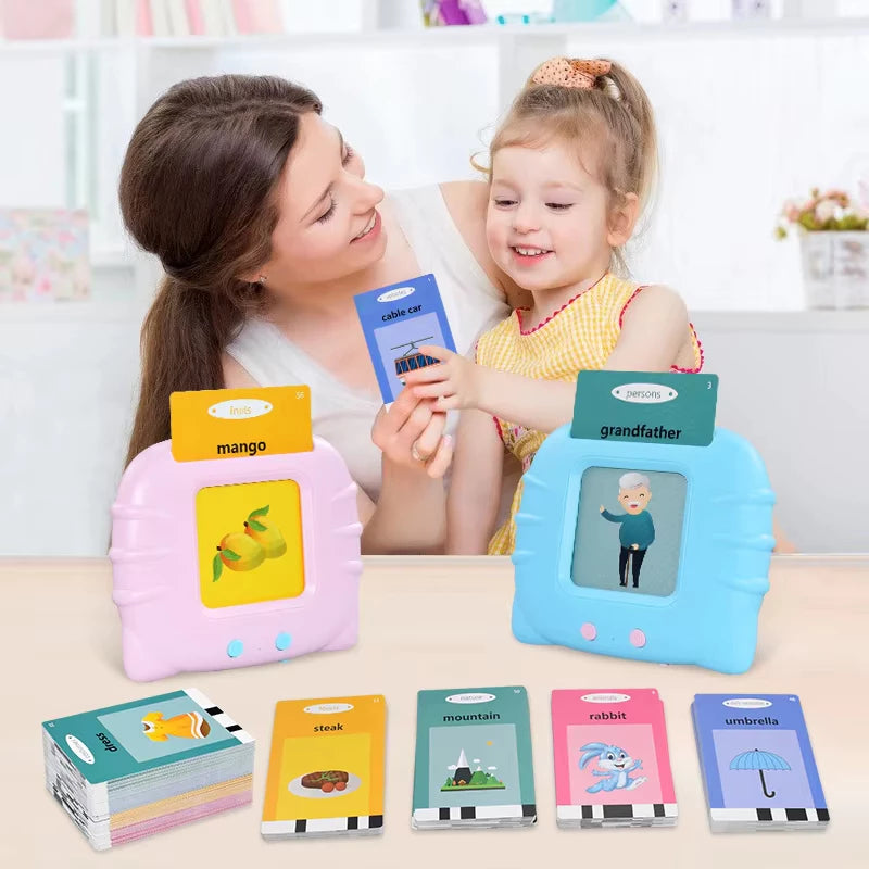112 Cards Portable Flash Card Reader Early Education Pronunciation Oral learning Card Machine Kids Educational