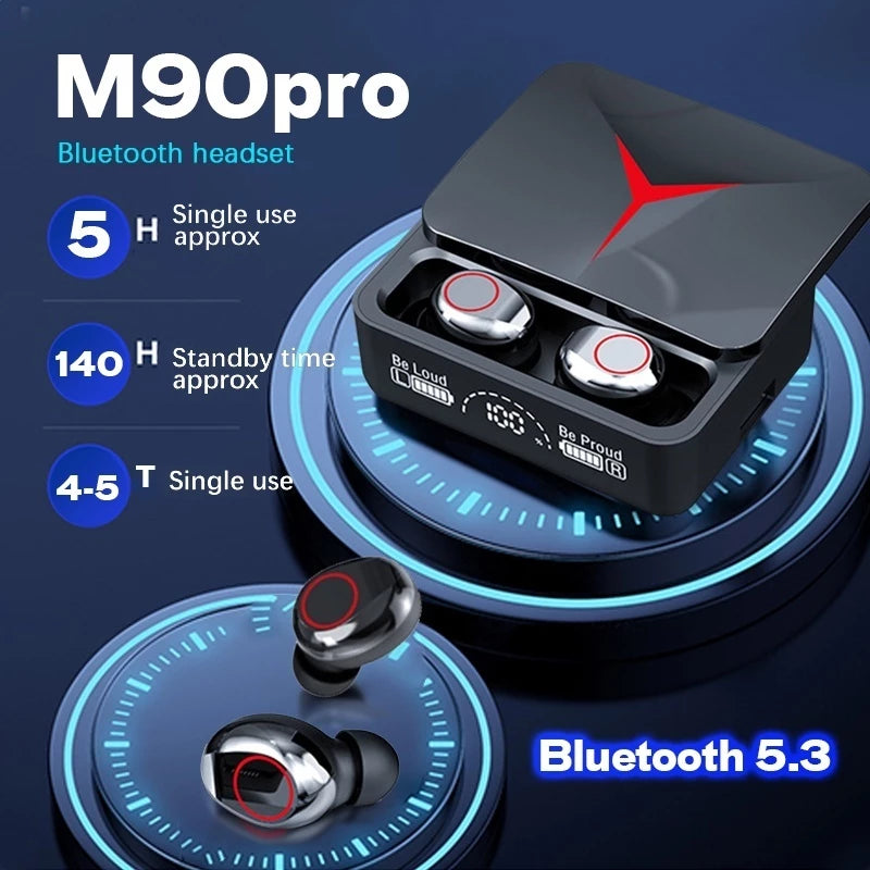 Bluetooth Earphone M90 With LED Power Display Power Bank