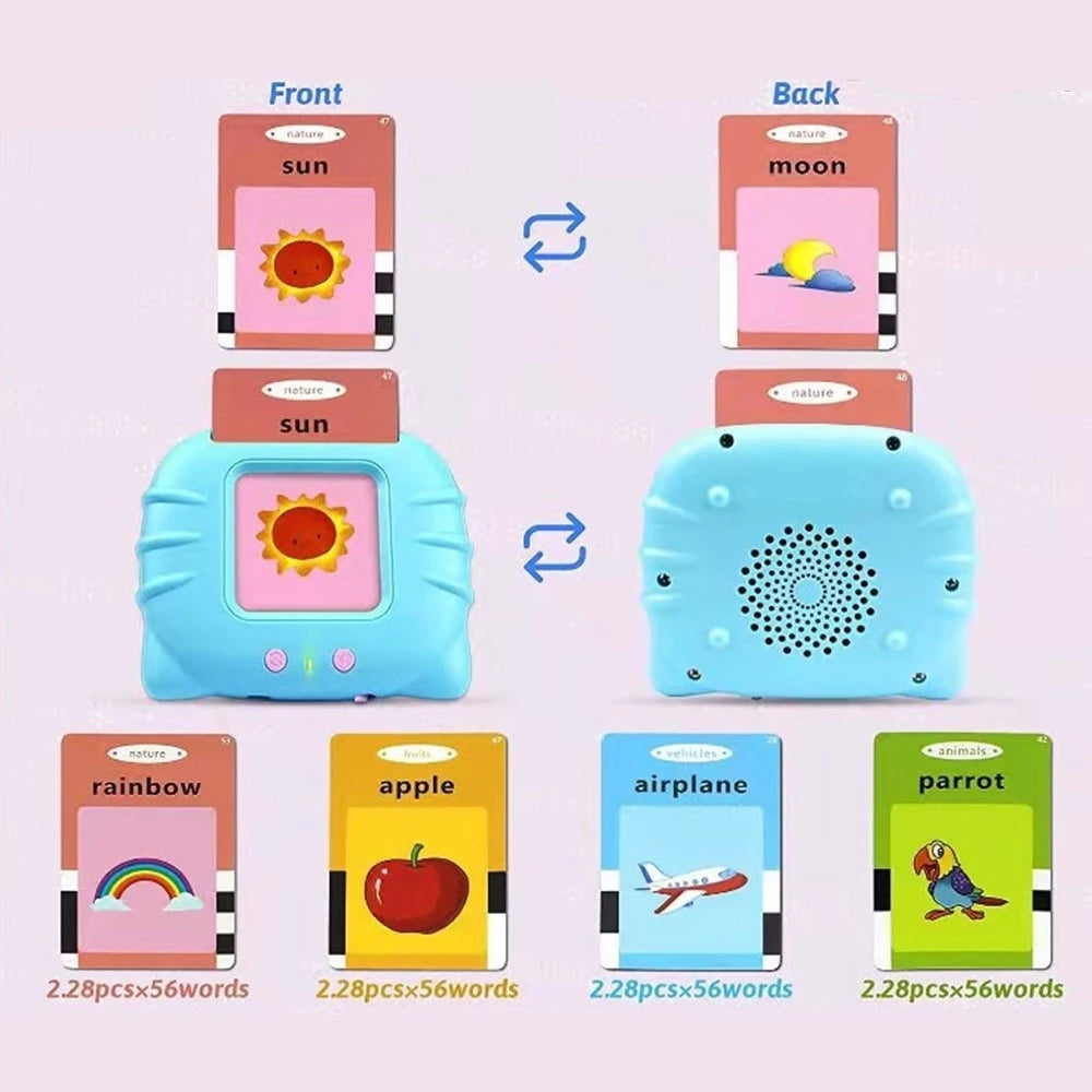 112 Cards Portable Flash Card Reader Early Education Pronunciation Oral learning Card Machine Kids Educational