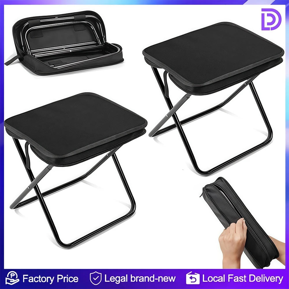 Portable Multifunctional Outdoor Fishing Stool Metal Camping Folding Chair Outdoor Supplies