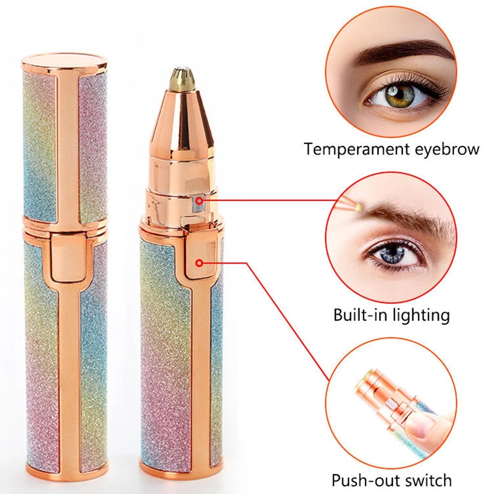 Upgraded 2-in-1 USB Rechargeable Automatic Eyebrow Trimmer Multi-functional Hair removal