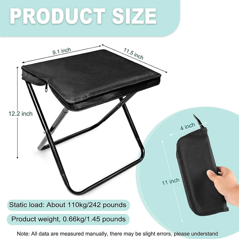Portable Multifunctional Outdoor Fishing Stool Metal Camping Folding Chair Outdoor Supplies