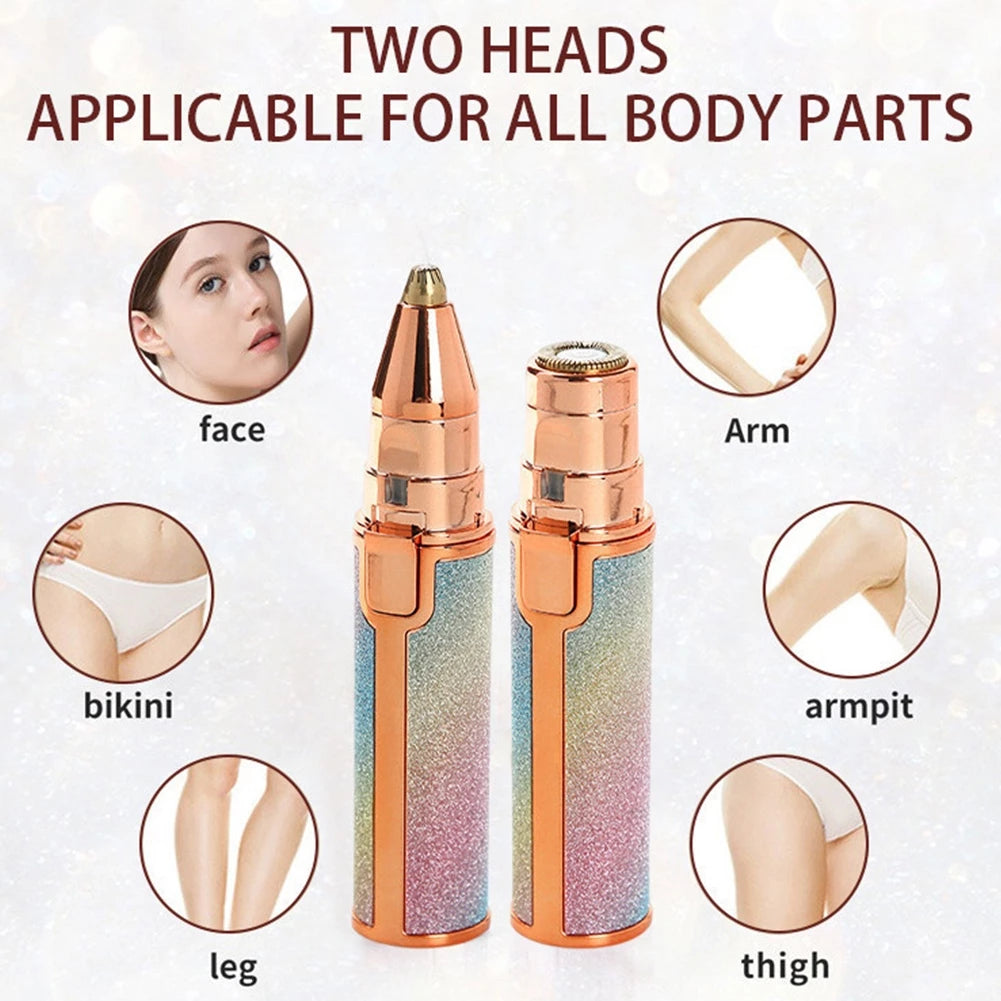 Upgraded 2-in-1 USB Rechargeable Automatic Eyebrow Trimmer Multi-functional Hair removal