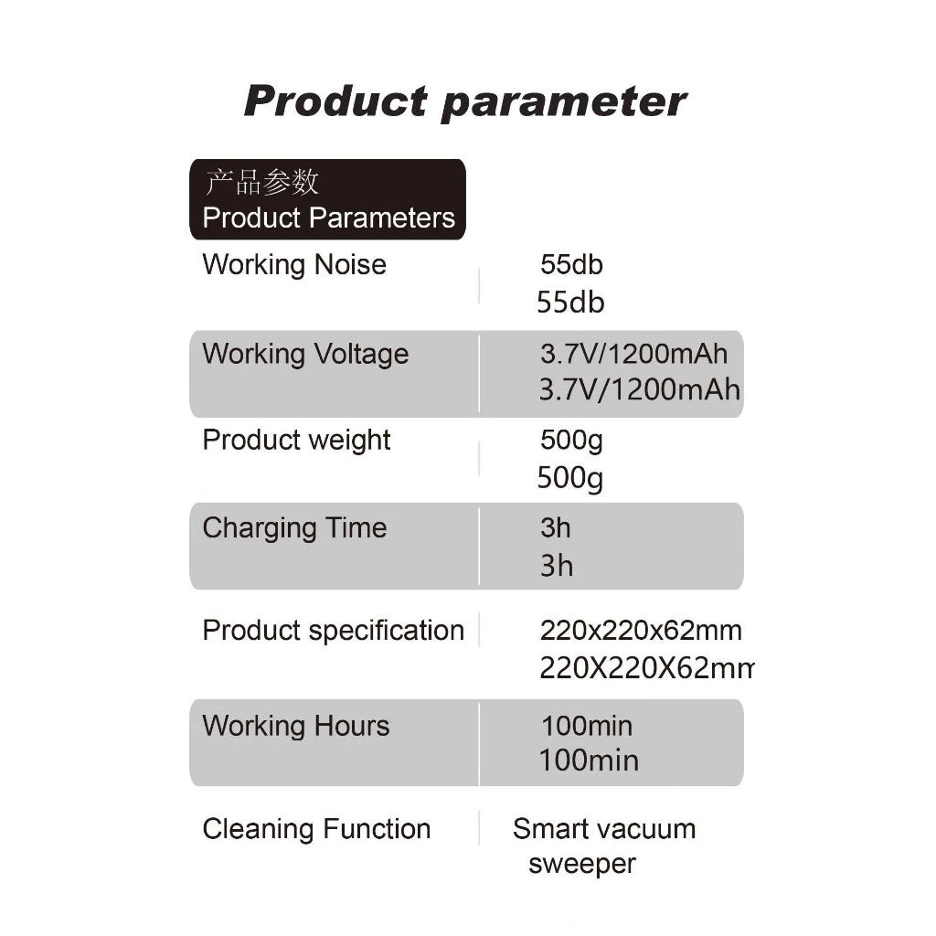 4-in-1 Upgraded Rechargeable Sweeping Machine Mopping Smart Automatic Cleaning Robot