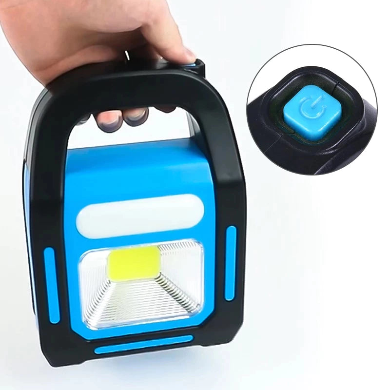 3 IN 1 Rechargeable Solar Power LED Light With Power Bank