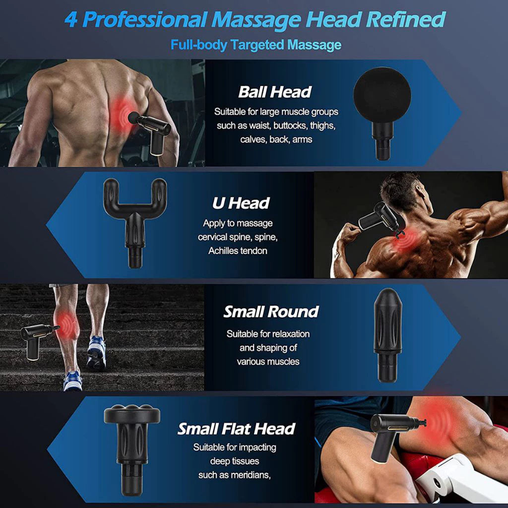 Portable 4 Heads Massager Professional Muscle Relaxation
