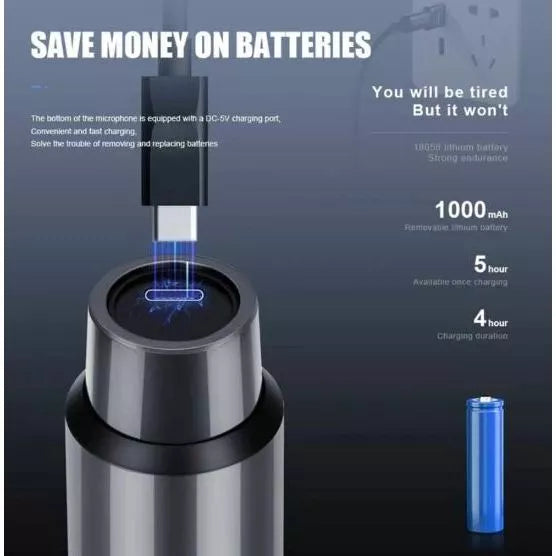 DM-300s Wireless Microphone Portable Receiver Box/free Rechargeable battery Audio