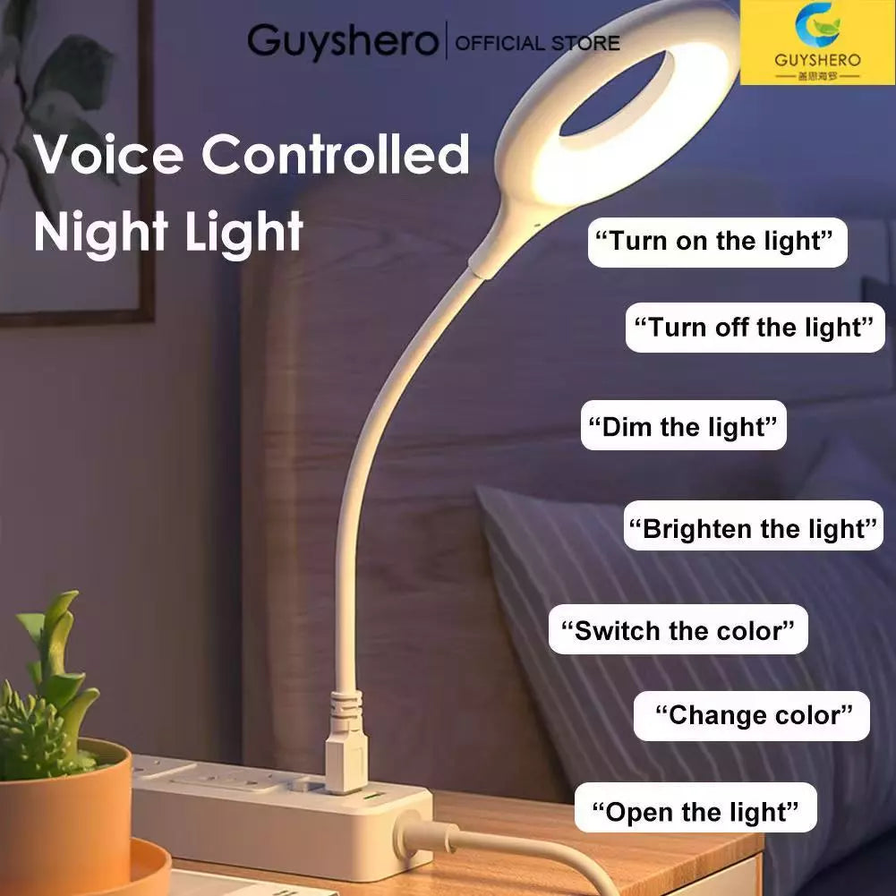 USB Plug Smart Voice Control Switch Light Head Lamp