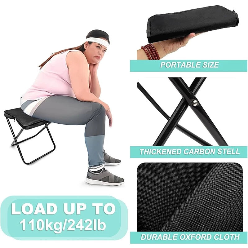 Portable Multifunctional Outdoor Fishing Stool Metal Camping Folding Chair Outdoor Supplies