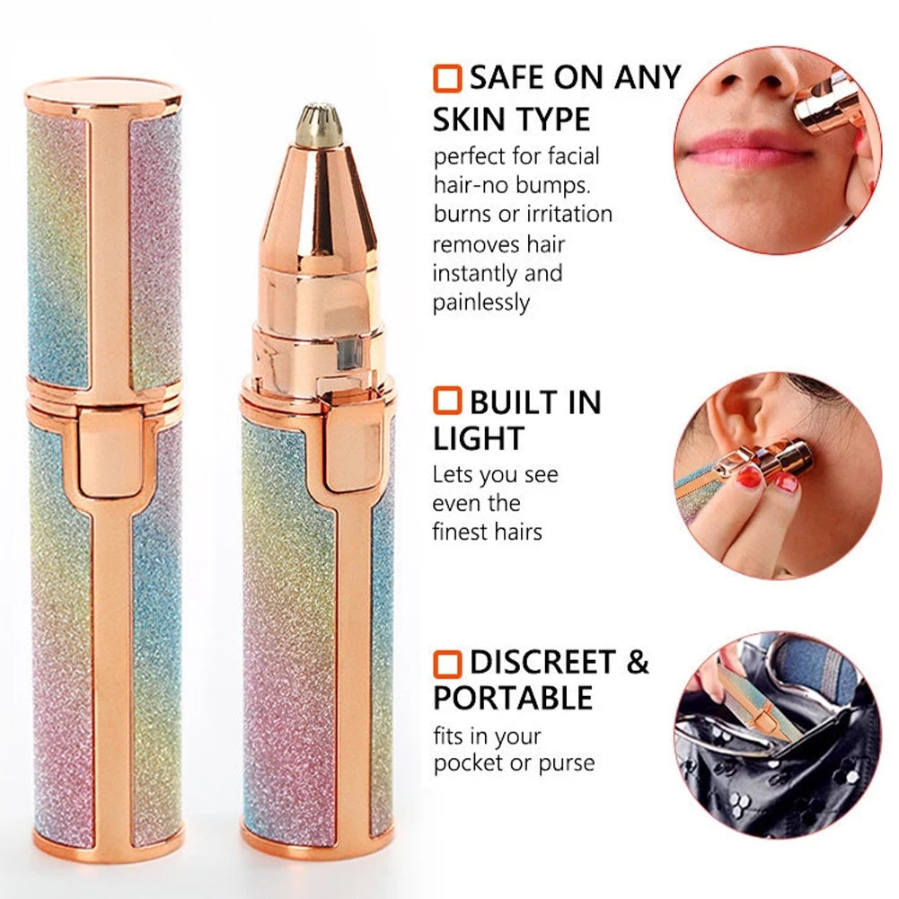 Upgraded 2-in-1 USB Rechargeable Automatic Eyebrow Trimmer Multi-functional Hair removal