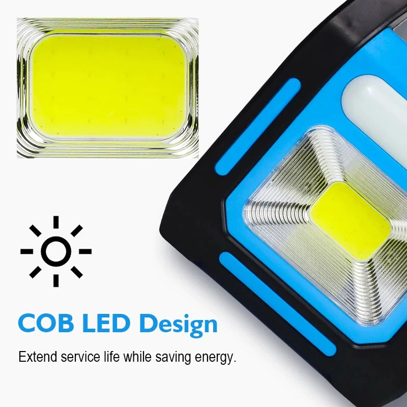 3 IN 1 Rechargeable Solar Power LED Light With Power Bank
