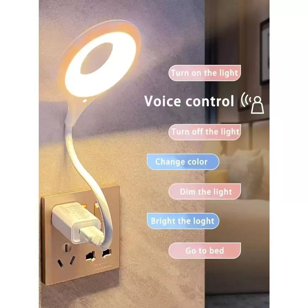 USB Plug Smart Voice Control Switch Light Head Lamp