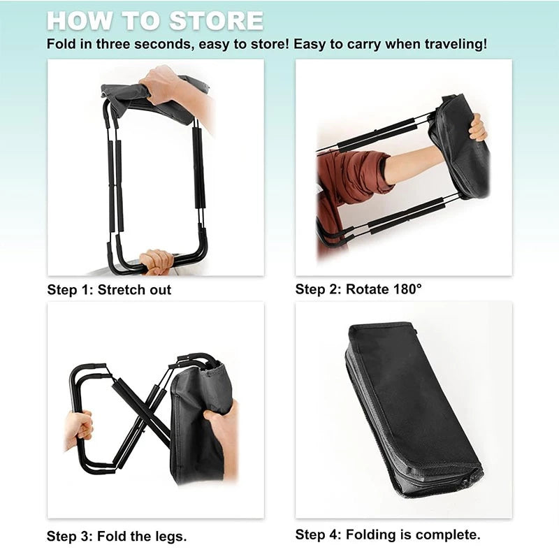 Portable Multifunctional Outdoor Fishing Stool Metal Camping Folding Chair Outdoor Supplies