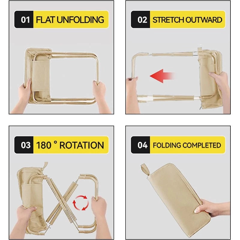 Portable Multifunctional Outdoor Fishing Stool Metal Camping Folding Chair Outdoor Supplies