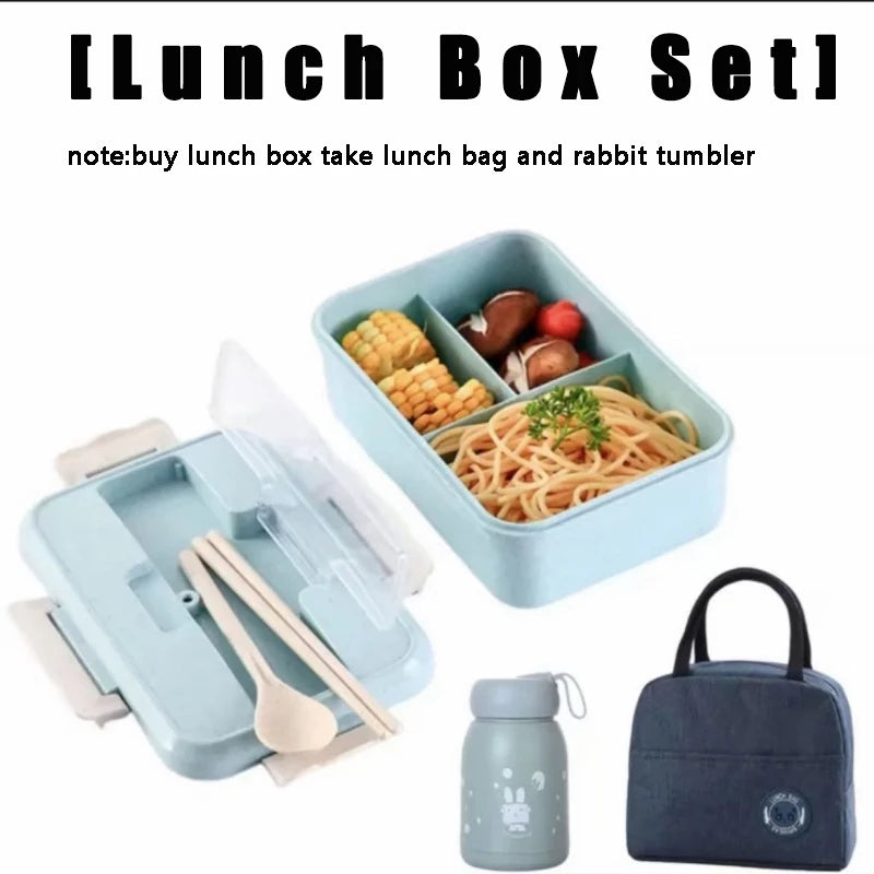 BUY 1 TAKE 2 Lunch Box Thermal Insulation Lunch bag and Glass Tumbler