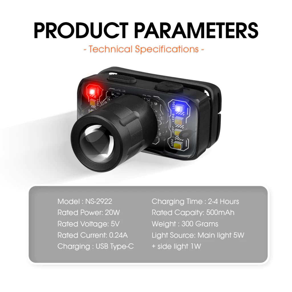 NSS Rechargeable Adjustable Telescopic Waterproof Headlight