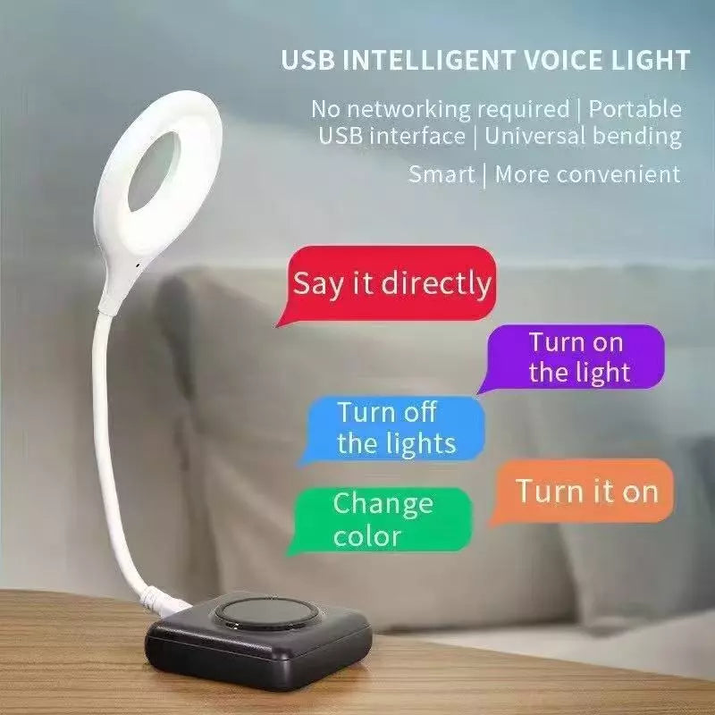 USB Plug Smart Voice Control Switch Light Head Lamp
