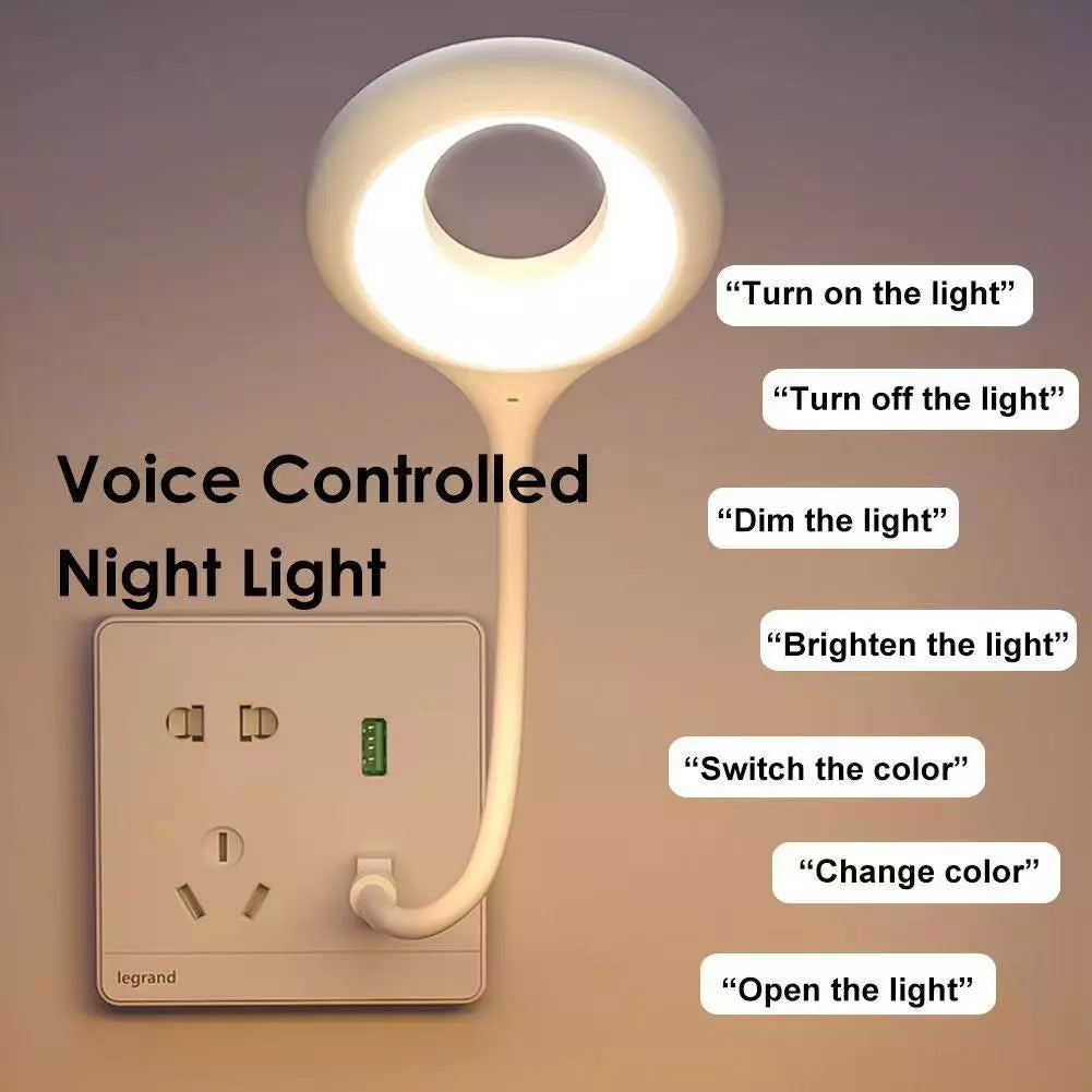 USB Plug Smart Voice Control Switch Light Head Lamp
