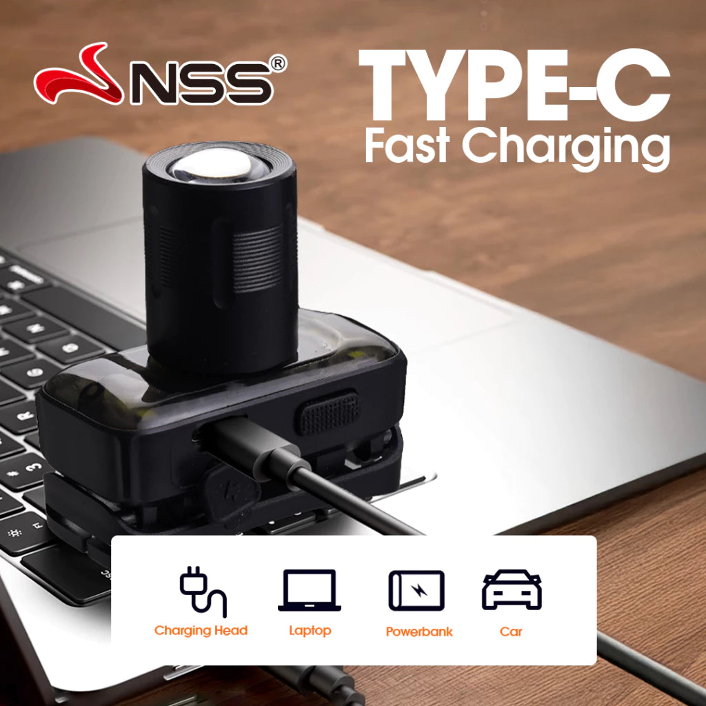 NSS Rechargeable Adjustable Telescopic Waterproof Headlight