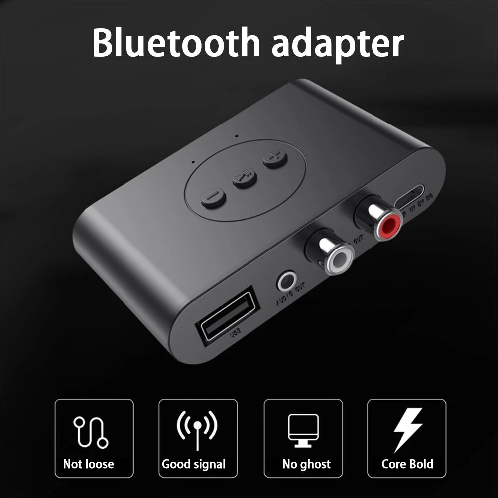 Bluetooth 5.3 Audio Receiver Music Wireless Adapter Dual Output