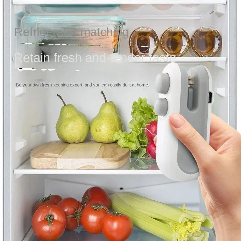 2 In 1 Portable Rechargeable Heat Sealer Kitchen Mini Bag Sealing Machine