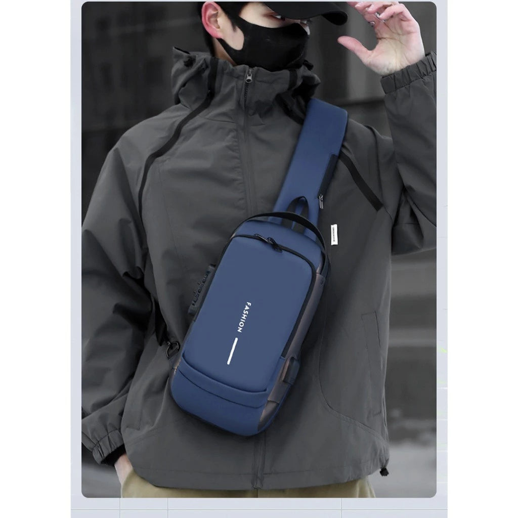 Waterproof Anti- Theft Password Lock Sling & Chest Bag